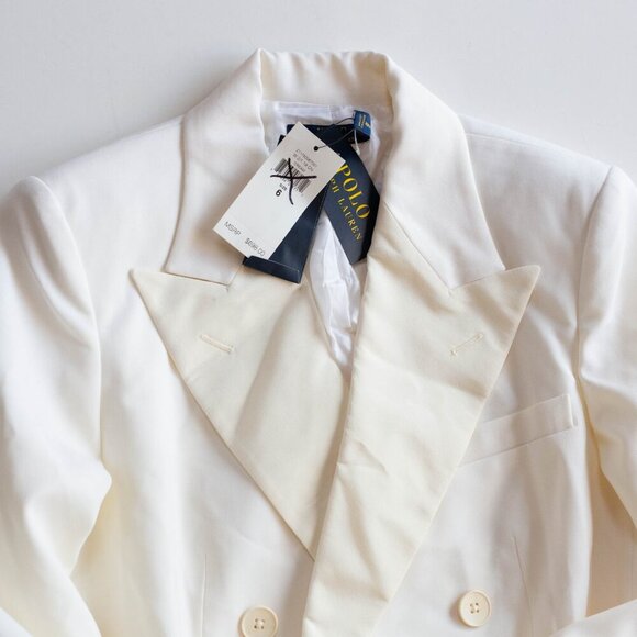 Polo Ralph Lauren Double-Breasted Blazer in Cream- Size 6 - Picture 8 of 14